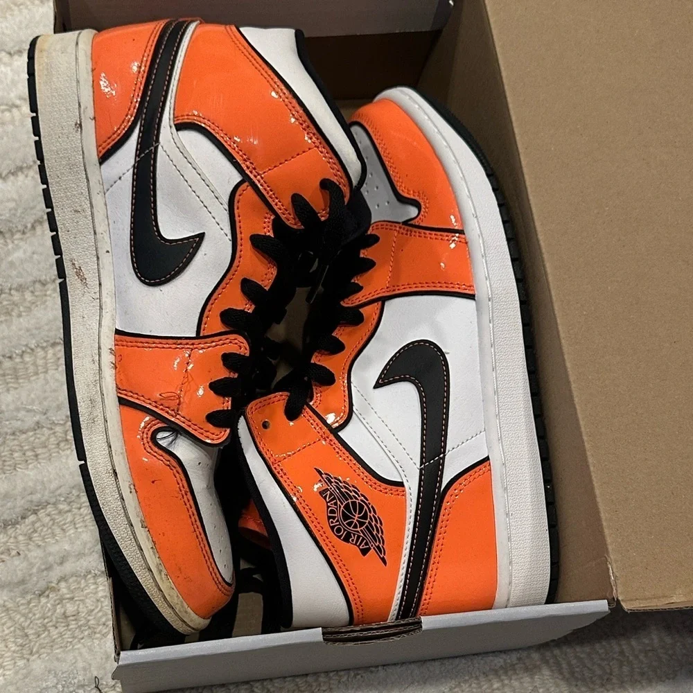 Nike Orange and White Sneakers
